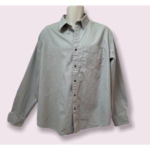 Banana Republic Work Shirt XL 100% Cotton Twill Long Sleeve Putty